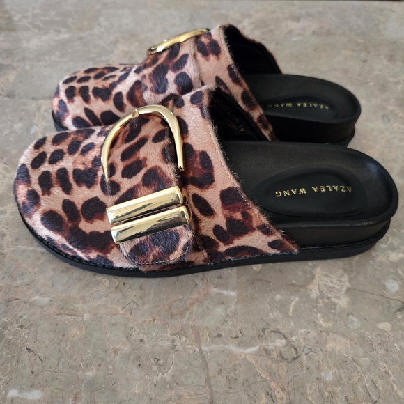 Azalea Wang Archibald Leopard Print Clog. Women's Size 6.5 - Picture 3 of 8